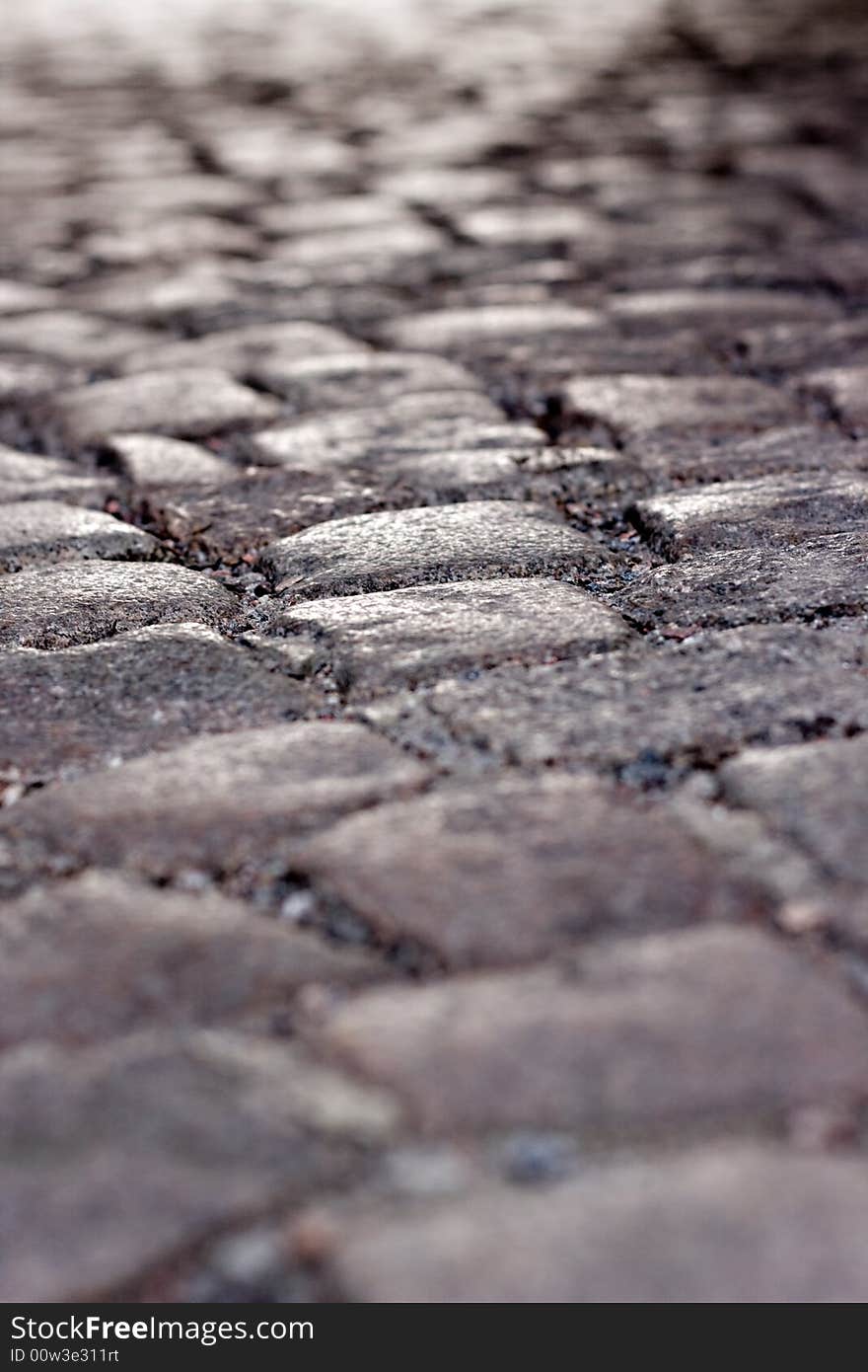 Cobblestone With Shallow Dof Background