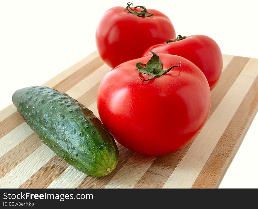 Vegetables On Cutting Board.