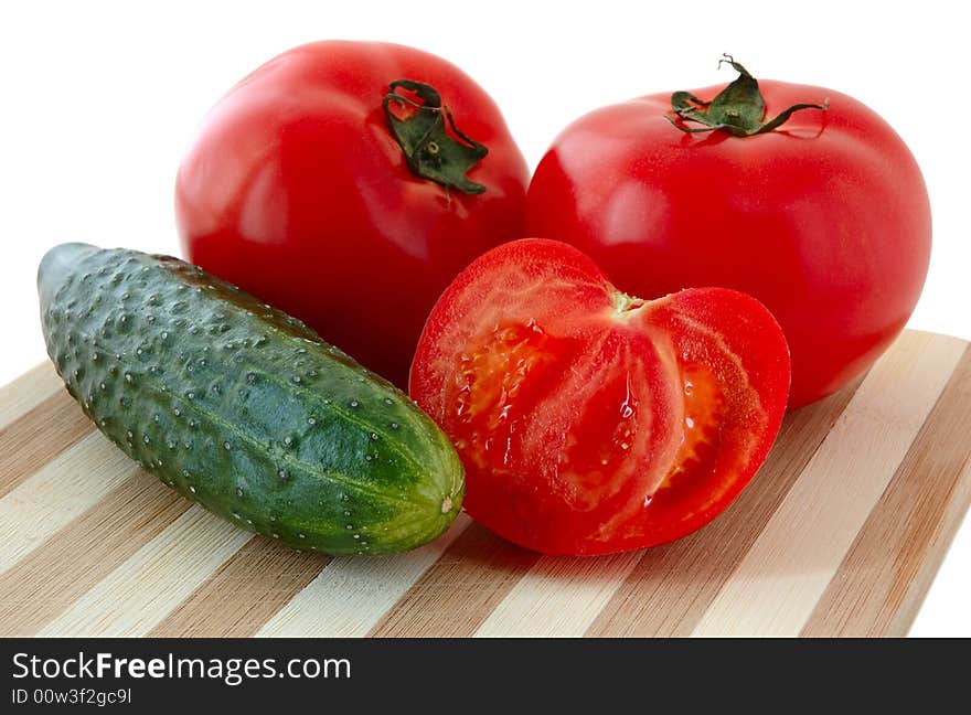 Vegetables On Cutting Board.