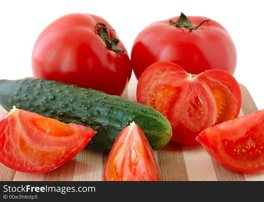 Vegetables On Cutting Board.