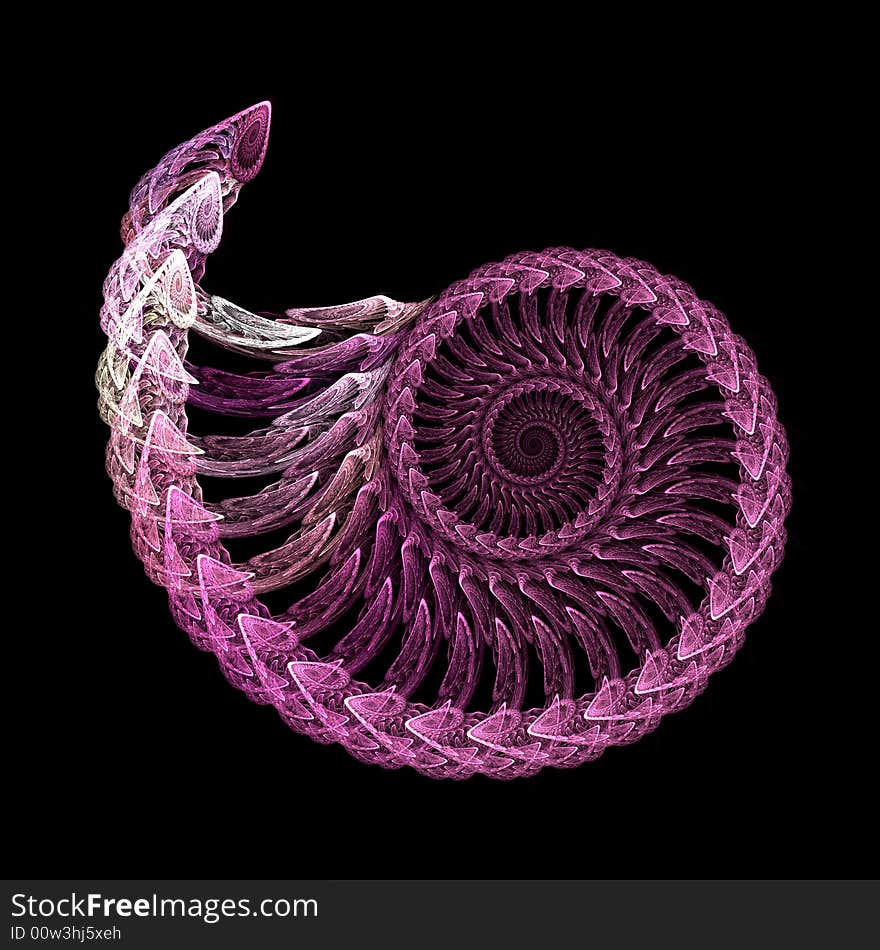 Abstract fractal image of a perfect spiral