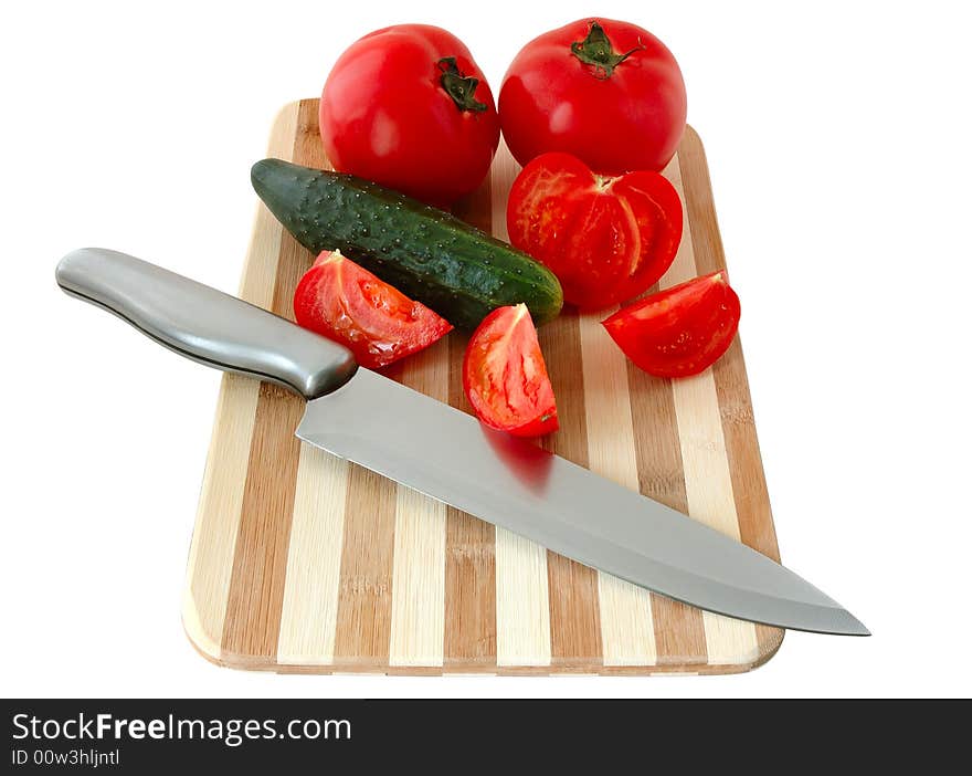 Vegetables On Cutting Board.