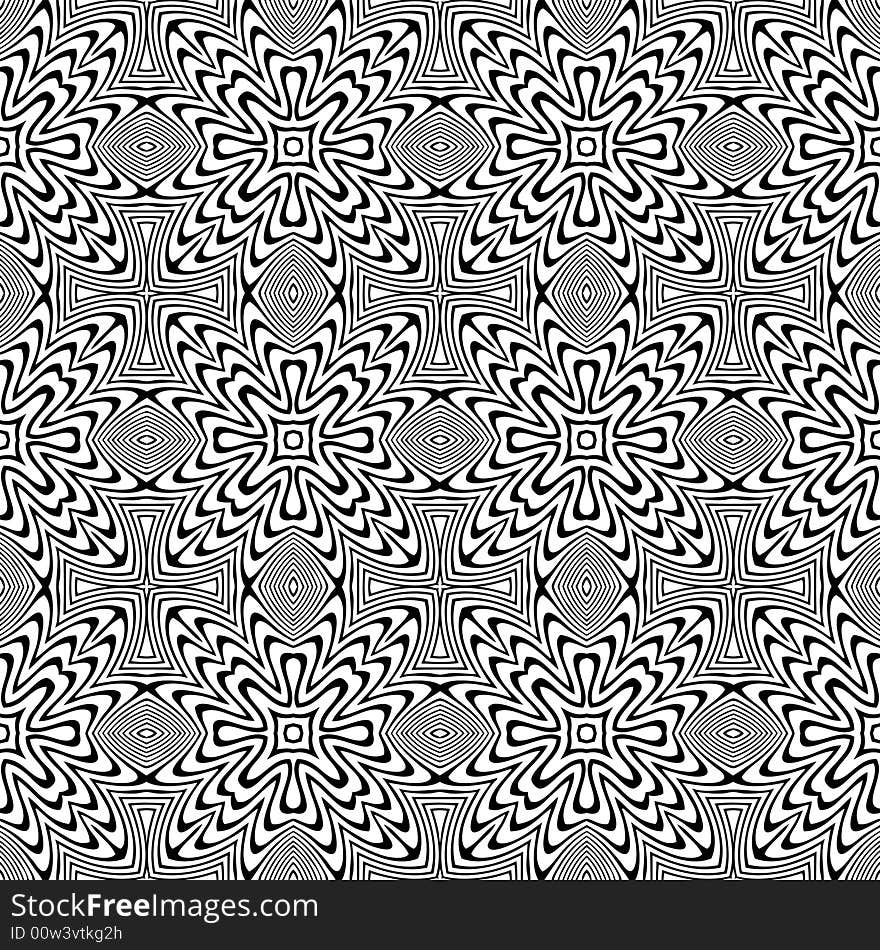 Abstract seamless black-and-white pattern - graphic illustration. Abstract seamless black-and-white pattern - graphic illustration