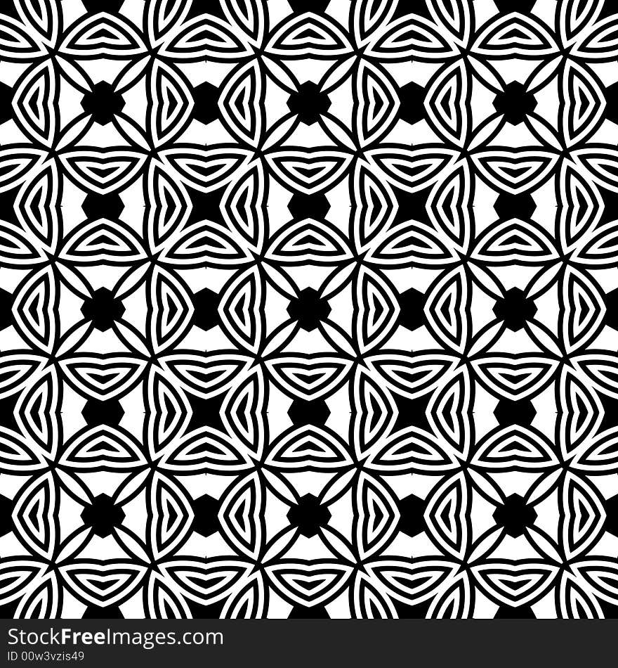 Abstract seamless black-and-white pattern - graphic illustration. Abstract seamless black-and-white pattern - graphic illustration