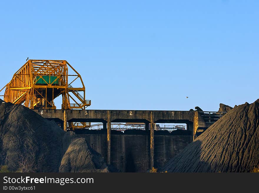 Siderurgic plant in Piombino port, Tuscany, Italy. Siderurgic plant in Piombino port, Tuscany, Italy.