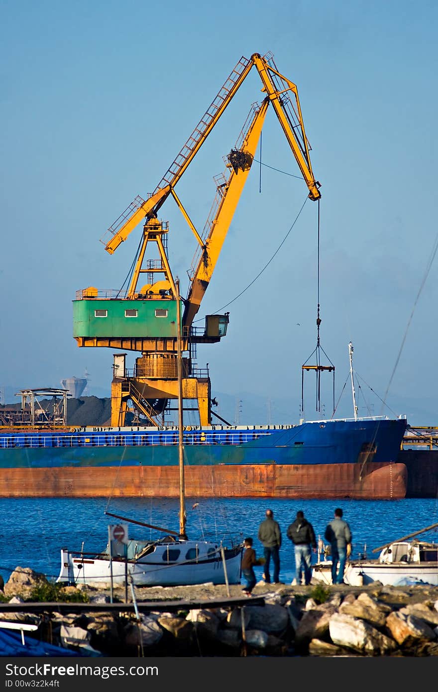 Piombino harbor in Tuscany, Italy. Piombino harbor in Tuscany, Italy.