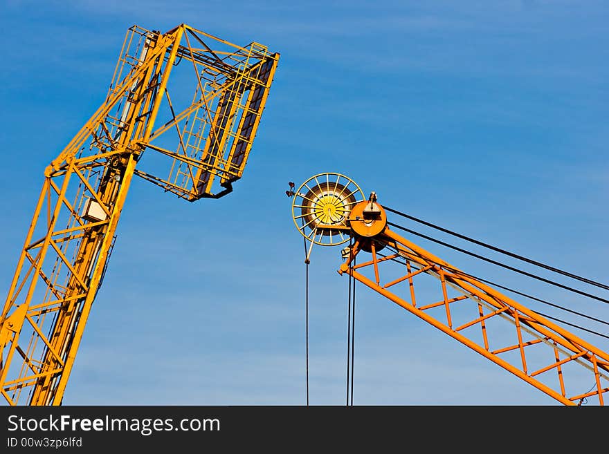 Crane in Piombino port, Tuscany, Italy. Crane in Piombino port, Tuscany, Italy.