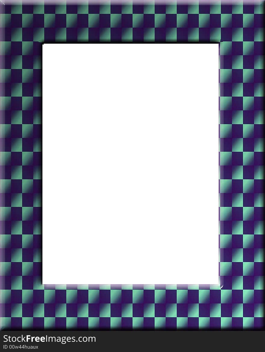 Checker board style frame