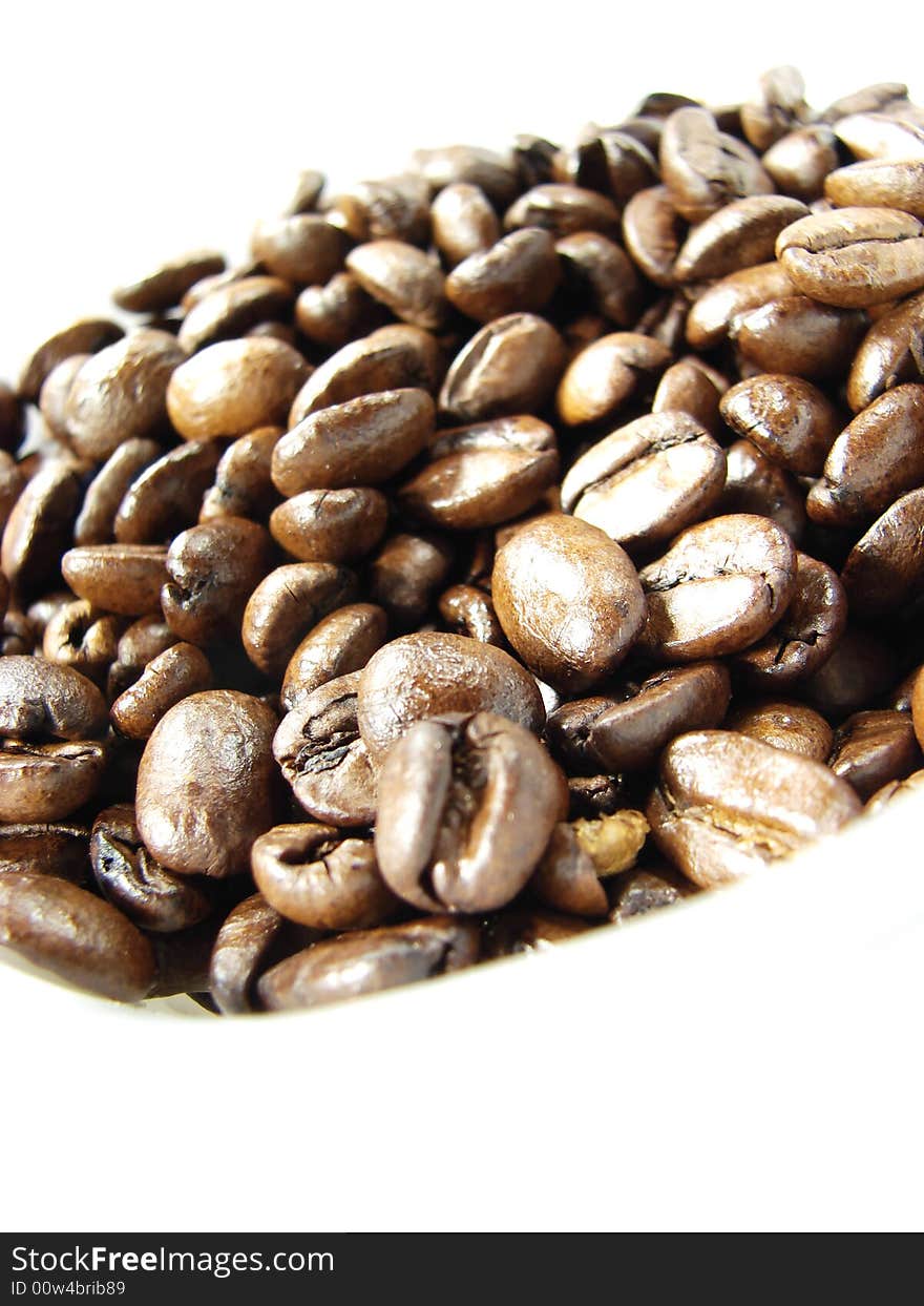 Natural Black Coffee Beans Closeup