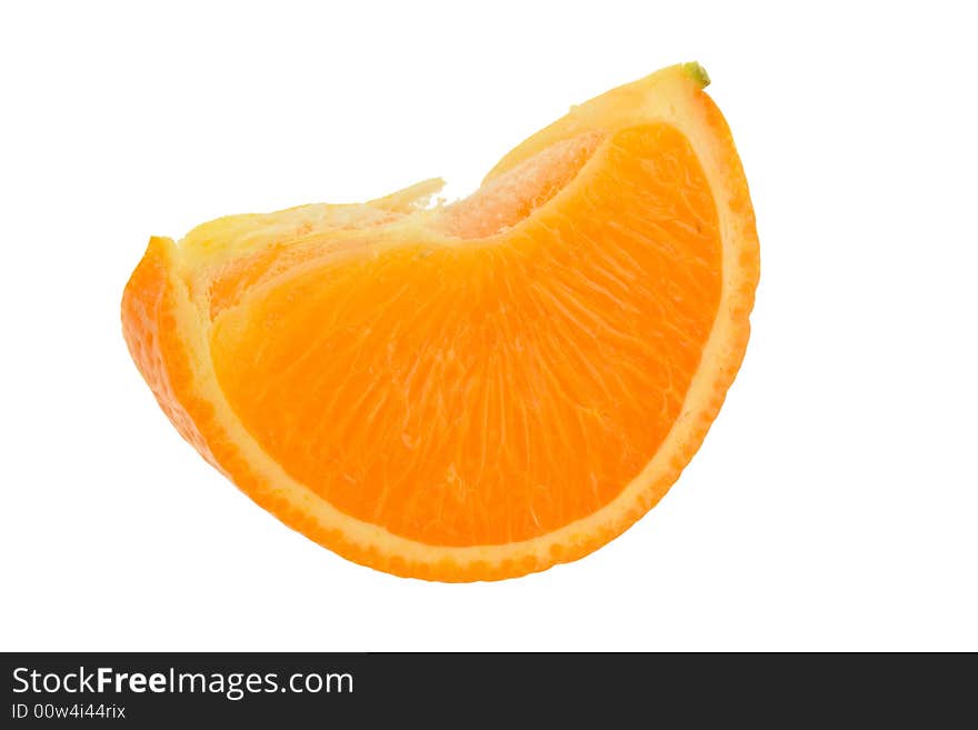 Orange segment isolated against white background