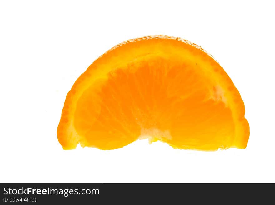 Orange segment isolated against white background