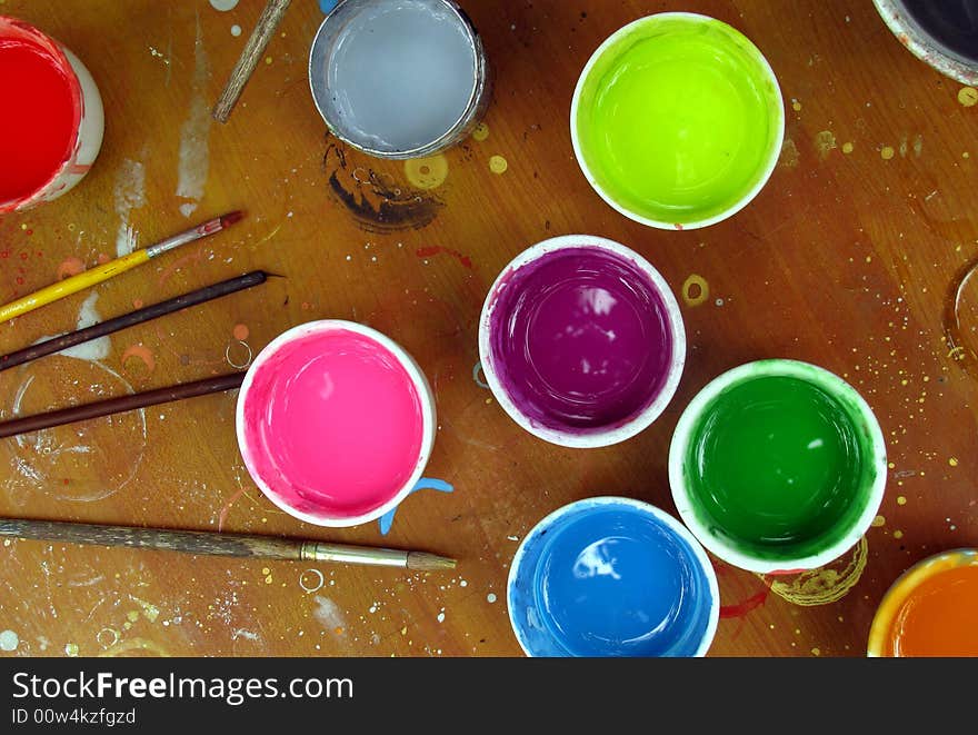 Colorful paint bottle in China