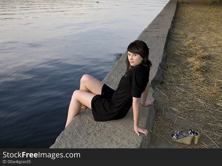 A portrait of a lovely young lady outdoors