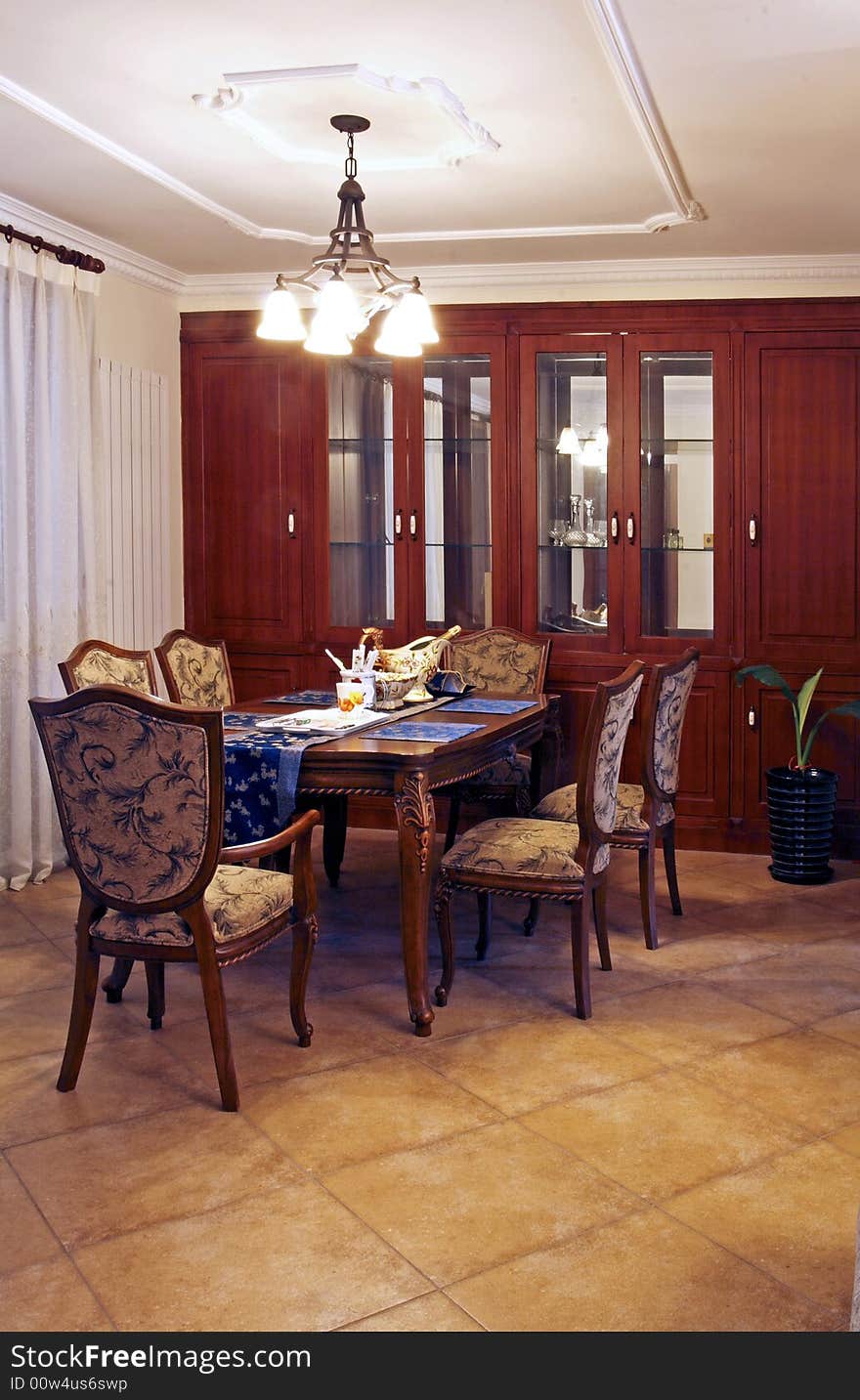 Dinning room of a Chinese family. Dinning room of a Chinese family.