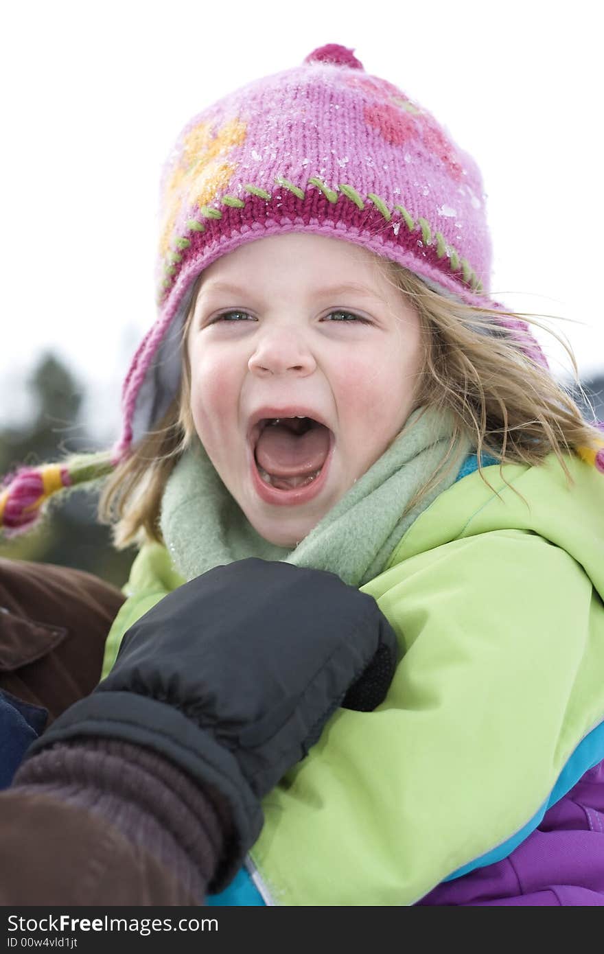 Cute little girl who is so happy.