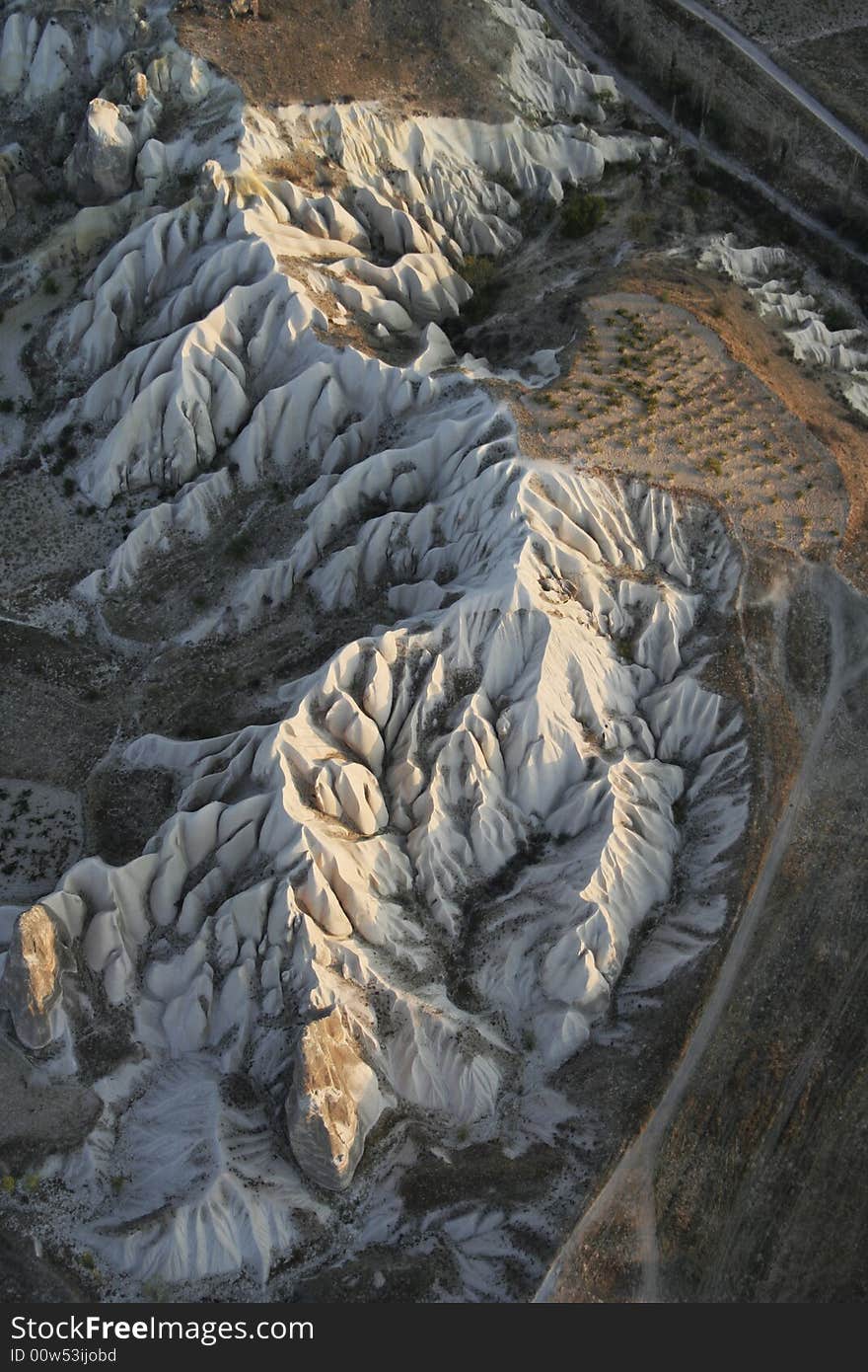 From the air it looks like meringe. cappadocia from balloon. From the air it looks like meringe. cappadocia from balloon