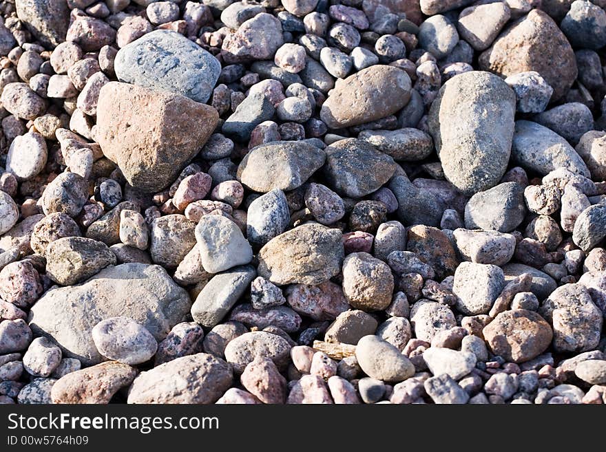 Gray stones on the beach. Repino. St. Petersburg.