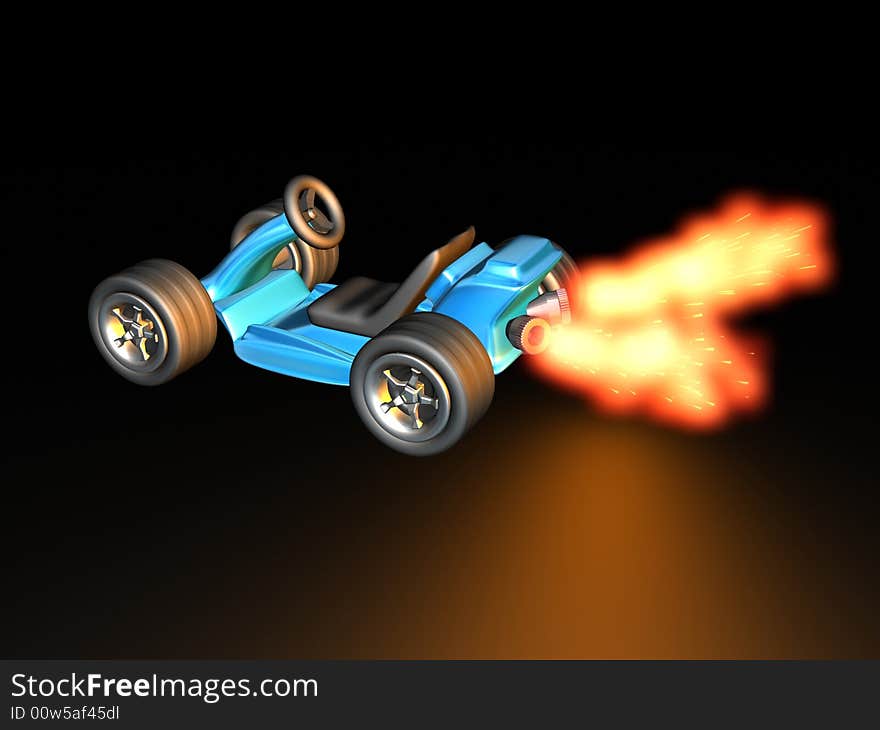 Picture of a kart in 3ds max