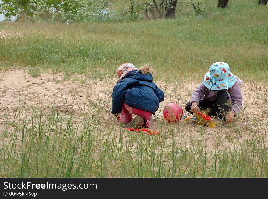 Kids Playing With Sand