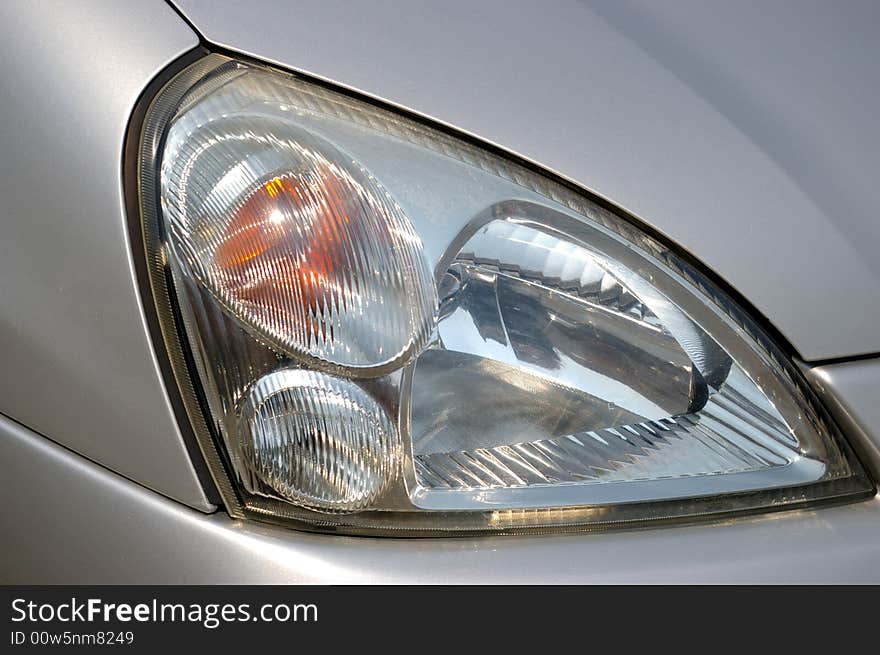 The Headlight Of The Car.