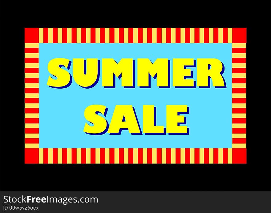 Summer-sale is a poster as wall decoration or advertising print. Summer-sale is a poster as wall decoration or advertising print