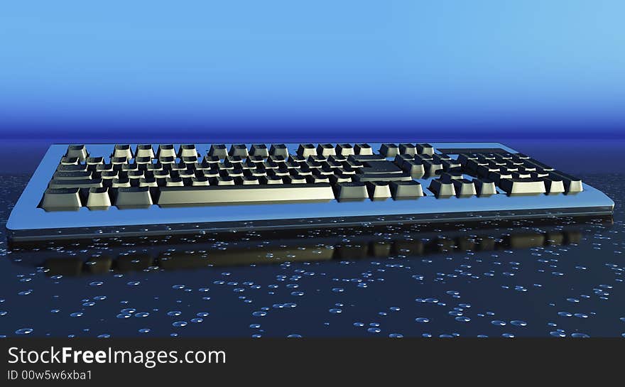 Scene of the keyboard on planes