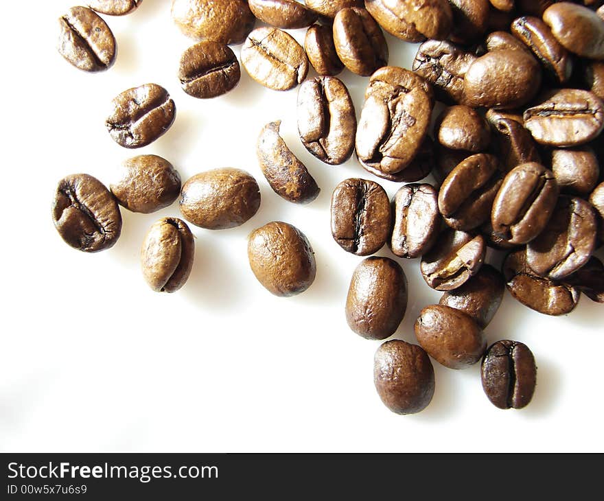 Natural black coffee beans background 2