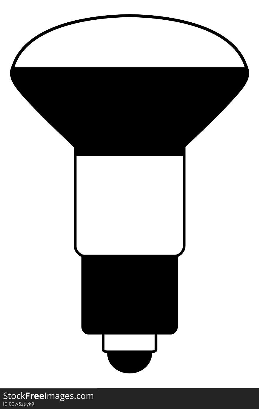 Illustration of a light bulb. Illustration of a light bulb