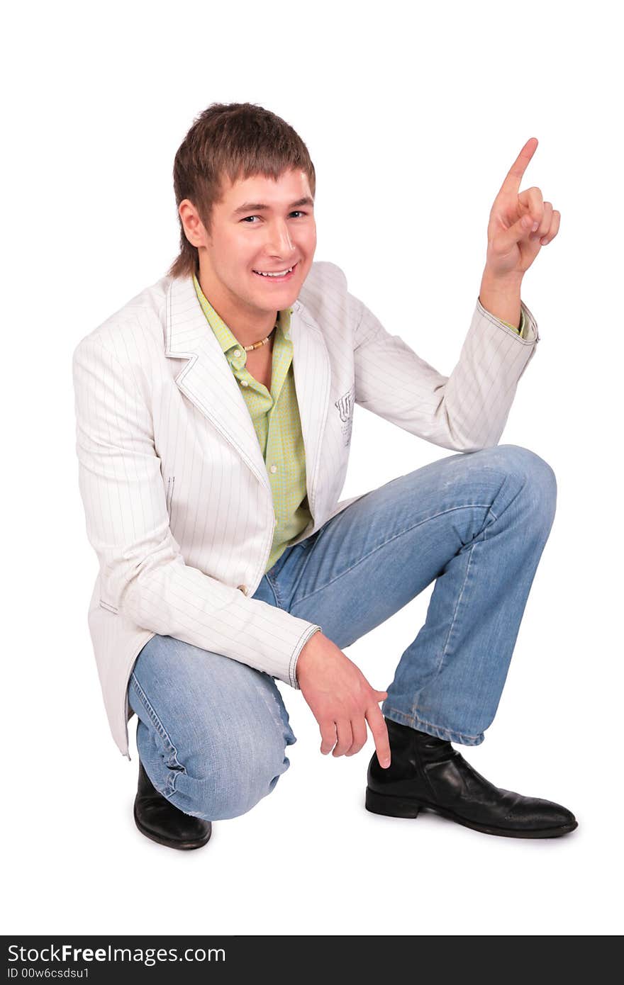 Young Man Gives Gesture