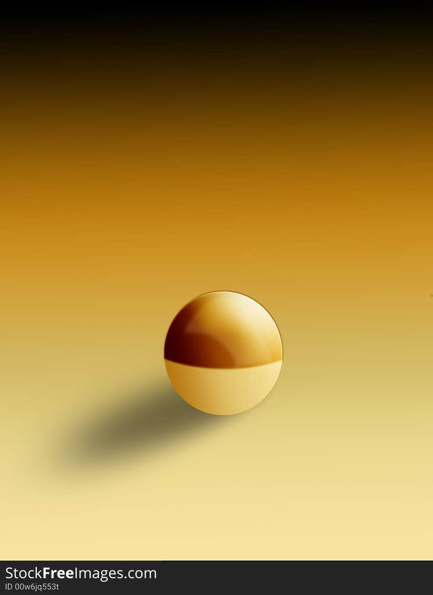 Sphere with volume in brown and ocre tones. Sphere with volume in brown and ocre tones