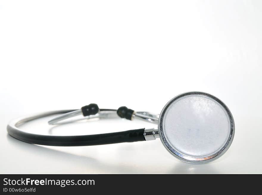 Stethoscope on a white background