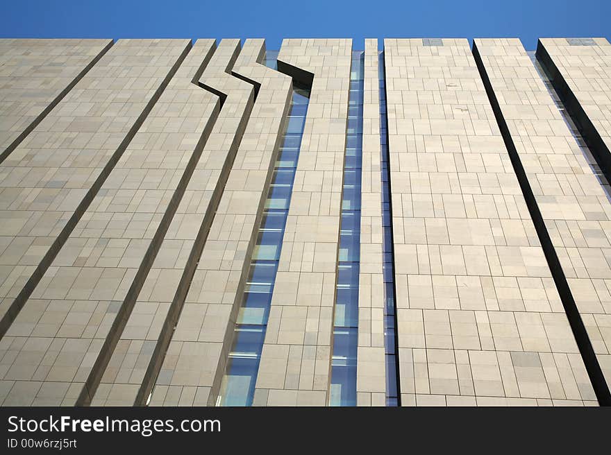 Outer wall and window detail of a modern building