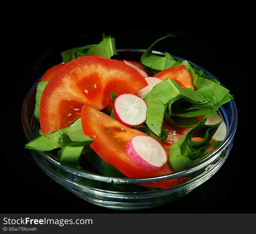 Vegetarian salad isolated