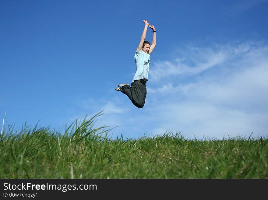 Jumping Happy Boy