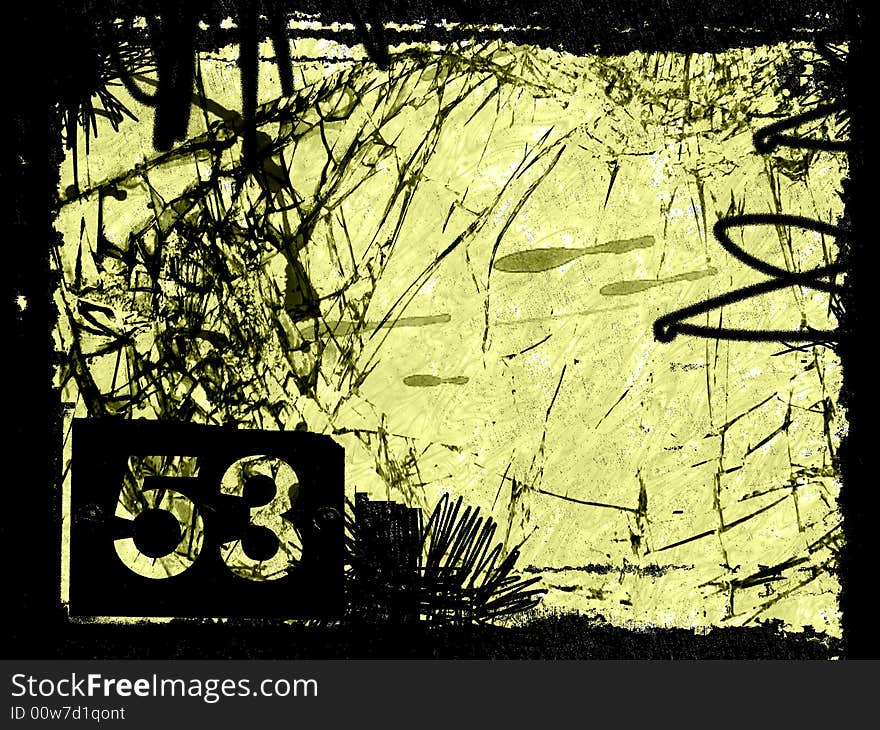 Grungy number 53 - grungy digital illustration. Grungy number 53 - grungy digital illustration