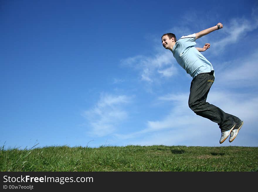 Jumping Happy Boy