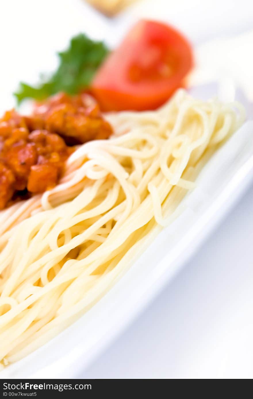 Italian pasta with bolognese sauce