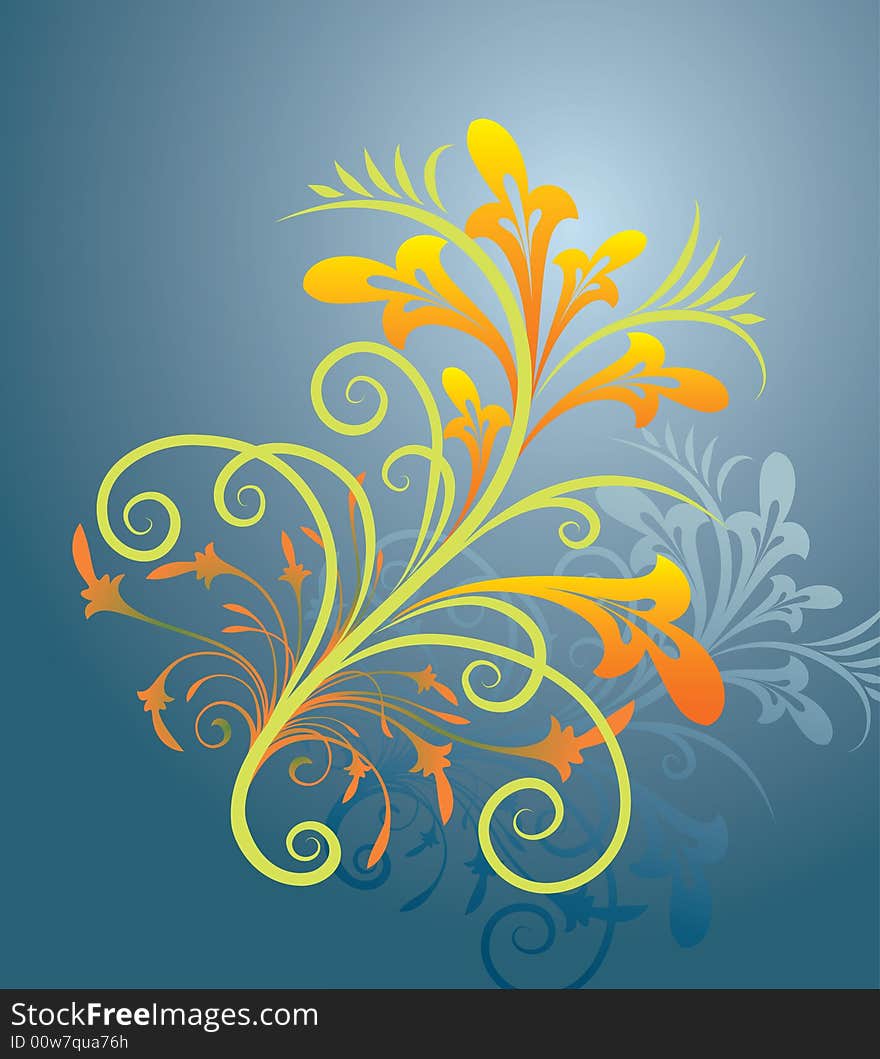 Vector ornament In flower style. Vector ornament In flower style