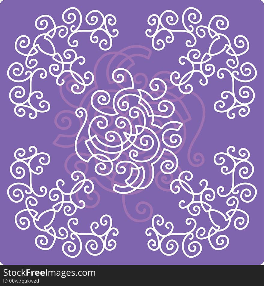 Vector ornament In flower style. Vector ornament In flower style