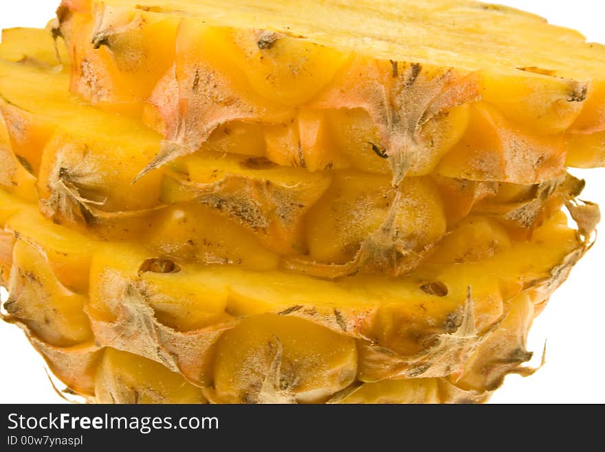 Pineapple slices macro