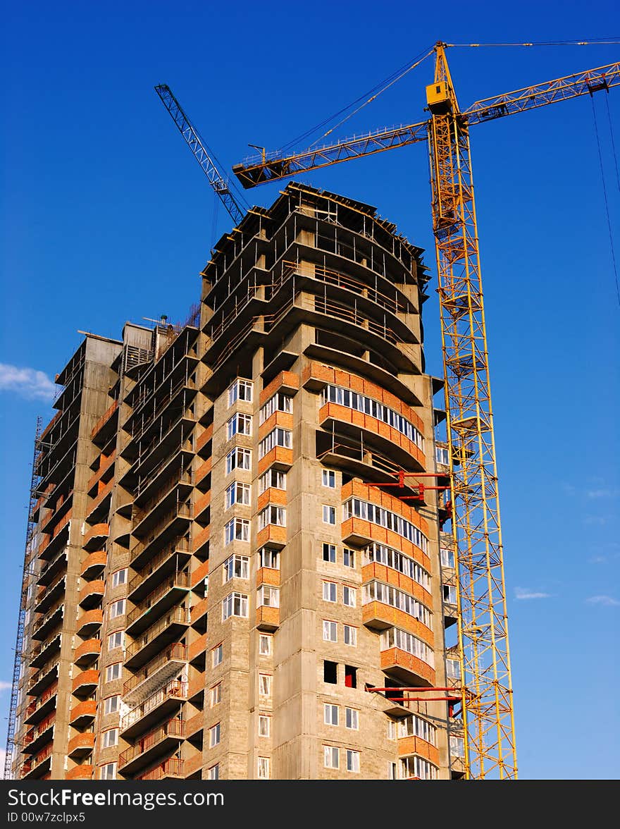 High-rise building in process