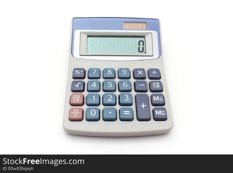 Calculator, isolated on white background.