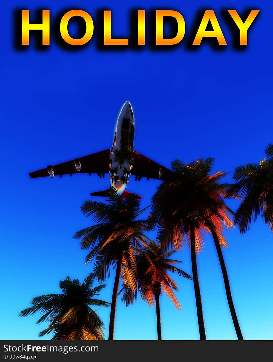 Holiday Plane And Wild Palms 8