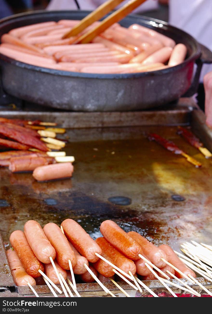 Roast sausage, a kind of Chinese snack