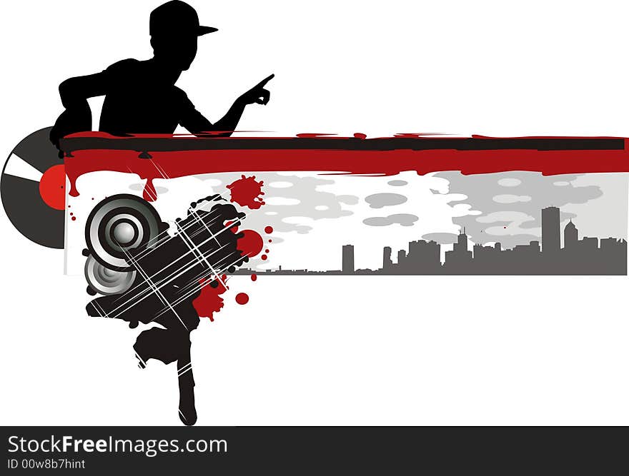 Conceptual image depicting modern music. Conceptual image depicting modern music