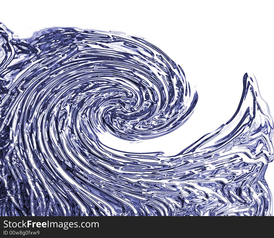 Illustration of a metallic wave in purple or bluish color. Illustration of a metallic wave in purple or bluish color