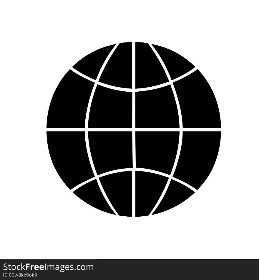 Wireframe globe