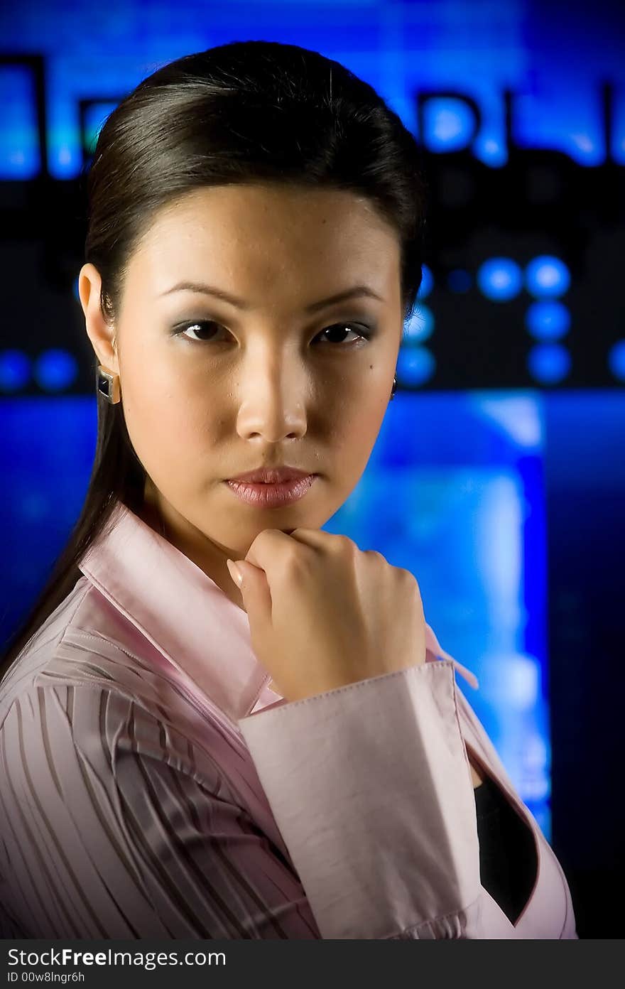 Portrait of Asian women on a dark background