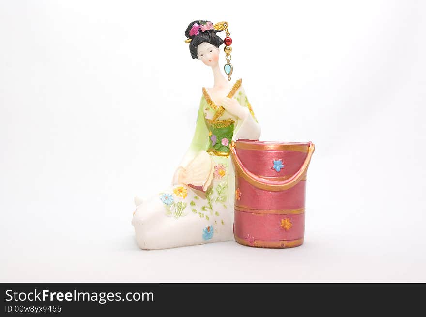 The Japanese sculpture of the young girl