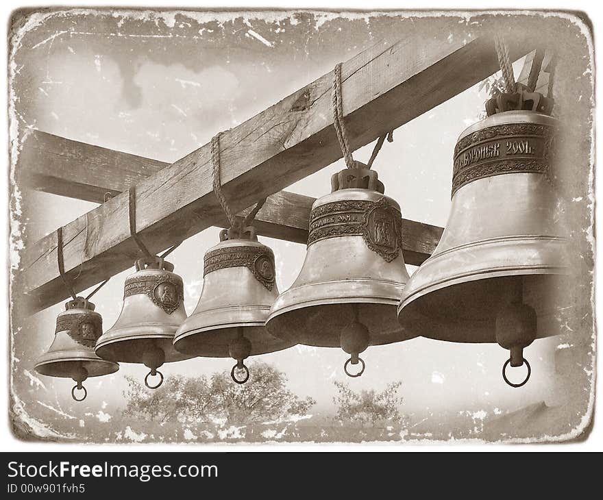 Moscow. Church bells (retro stylization)